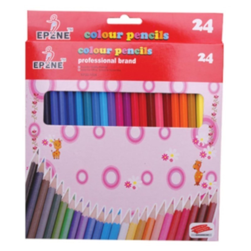 Lápis de cores baratos da Epene com 24 cores