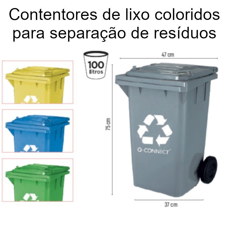 Caixotes para separação de lixo 100L