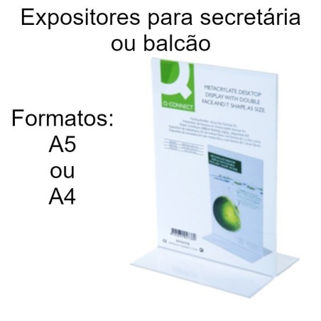 Expositores de secretária em acrílico