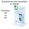 Expositores de secretária em acrílico