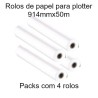 Papel para plotter 914mmx50m branco