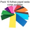 Papel seda de cores sortidas