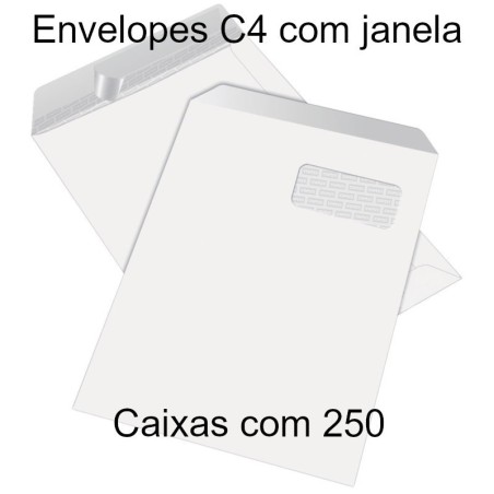 Envelopes C4 com janela