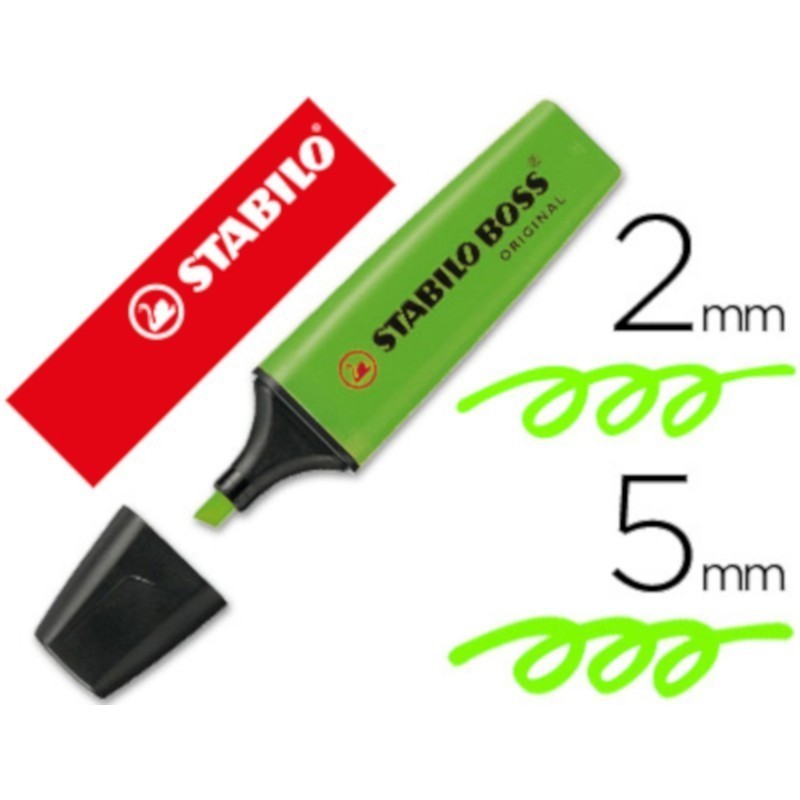 Marcadores fluorescentes Stabilo Boss 70 Original verdes