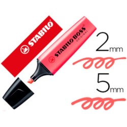 Marcadores fluorescentes Stabilo Boss 70 Original vermelhos
