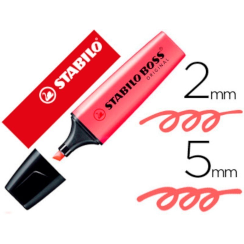 Marcadores fluorescentes Stabilo Boss 70 Original vermelhos