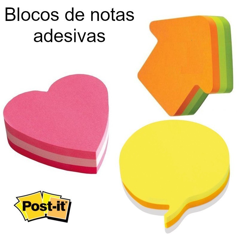 Blocos post it com formas