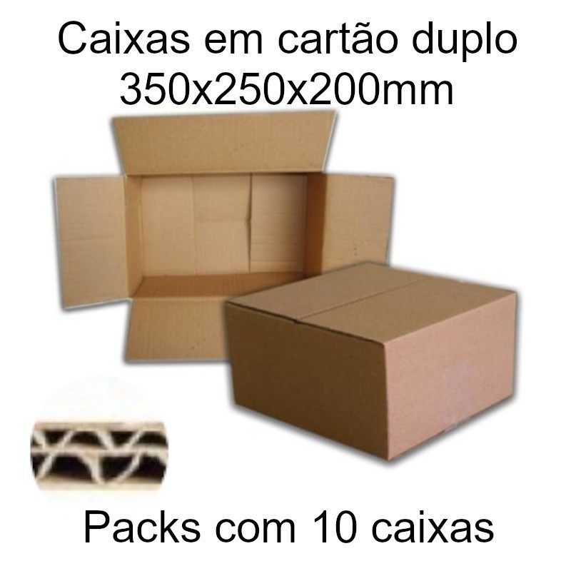 Caixas de cartão duplo 350x250x200mm