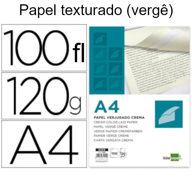 Papel texturado (vergê)