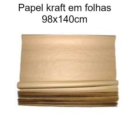 Papel kraft natural em folhas