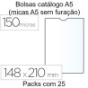 Bolsas catálogo A5 sem furação