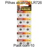 Pilhas LR726 alcalinas