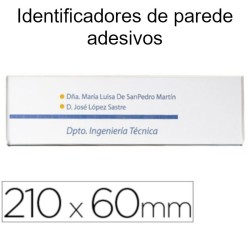 Identificador de Porta ou Parede 60x210mm – Acabamento Transparente com Adesivo