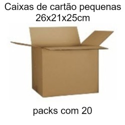 Caixas pequenas em cartão 260x210x250mm