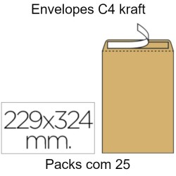 Envelopes Kraft C4 (229X324mm) autodesk - 25 un.