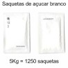 Saquetas de açucar branco