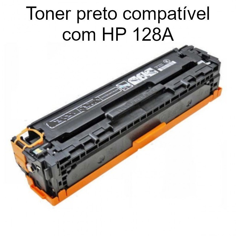 Toner preto compatível com HP 128A