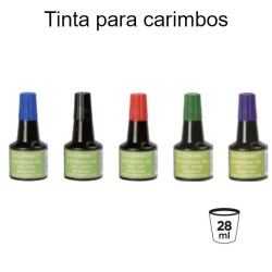 Tinta para Almofada de Carimbo Q-CONNECT (Frasco 28ml) – Várias Cores