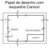 Papel de desenho com esquadria Canson