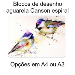 Blocos de desenho aguarela Canson espiral