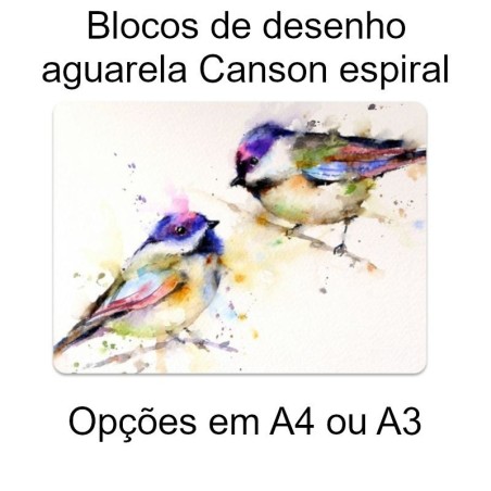 Blocos de desenho aguarela Canson espiral