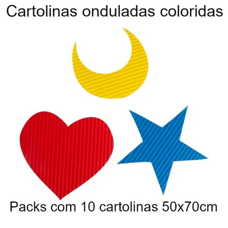 Cartolinas onduladas coloridas 50x70cm