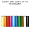 Papel lustro colorido em rolo