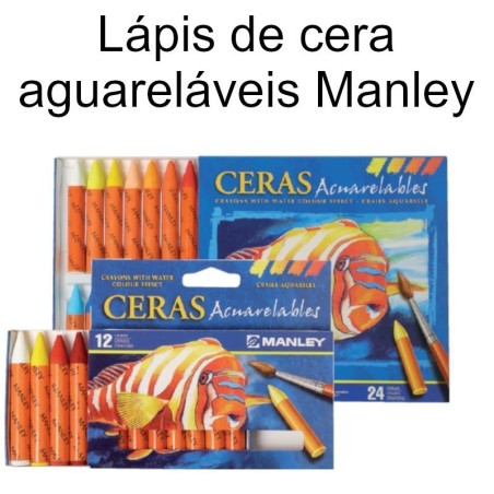 Lápis de cera aguareláveis Manley