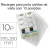 Recargas para porta cartões de visita com 10 posições