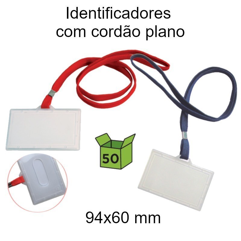 Identificadores com cordão plano