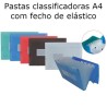 Pastas classificadoras A4 com fecho de elástico