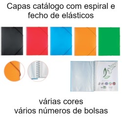 Capas catálogo com espiral e fecho de elásticos