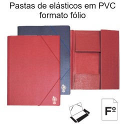 Pastas de elásticos em PVC formato fólio