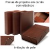 Pastas de projetos em cartão com elásticos