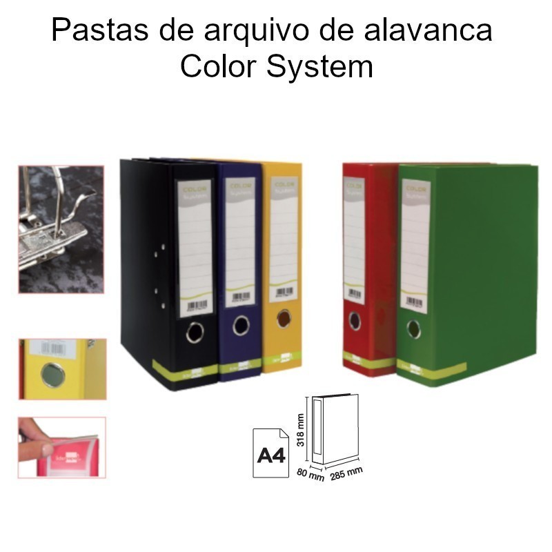 Pastas de arquivo de alavanca Color System