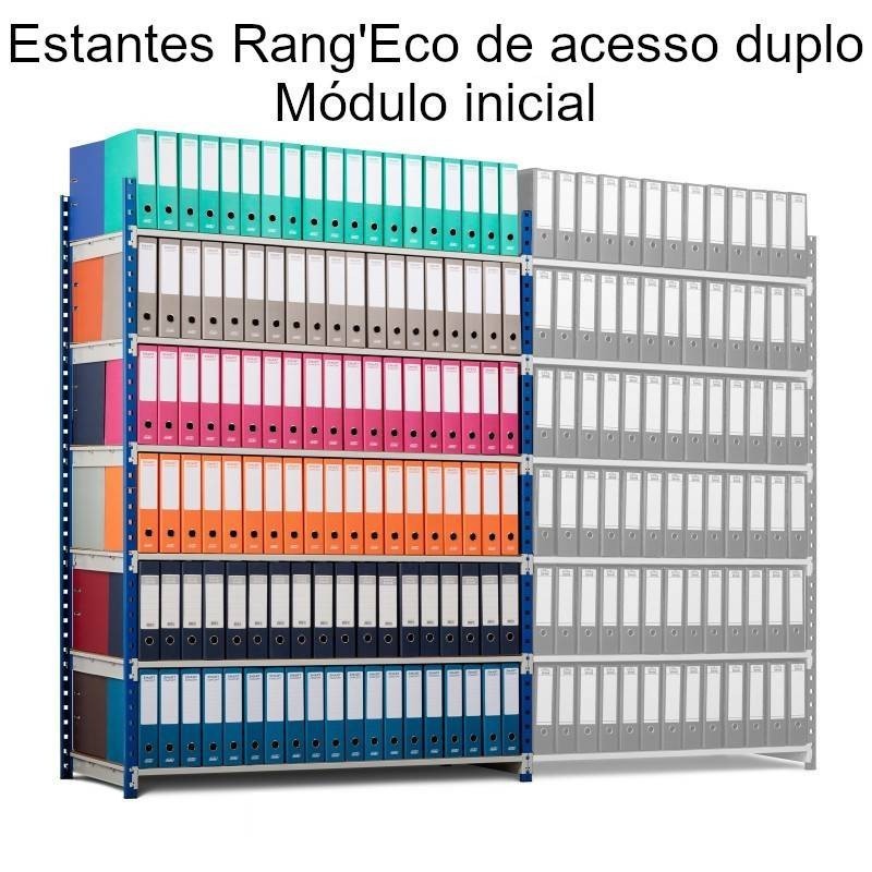 Estantes Rangeco de acesso duplo para escritório (módulo inicial)