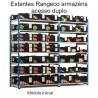 Estantes Rangeco de acesso duplo para armazéns módulo inicial