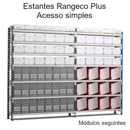 Estantes Rangeco Plus Armazens acesso simples - módulos seguintes