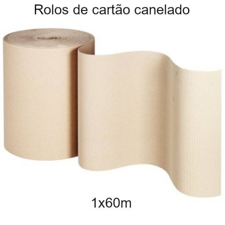 Rolos de cartão canelado 1x60m
