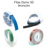 Fitas Dymo 3D coloridas 9mmx3m