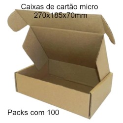 Caixas de cartão micro montáveis para expedições 270x185x70mm
