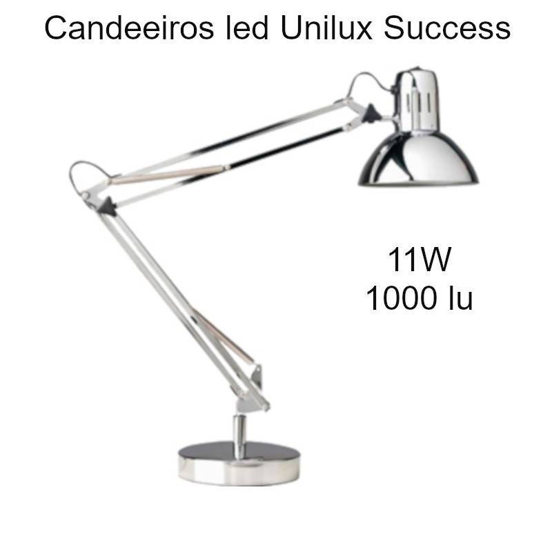 Candeeiros de secretária Unilux Success 80led articulados