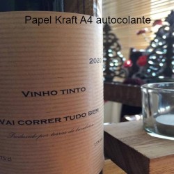 papel kraft autocolante A4