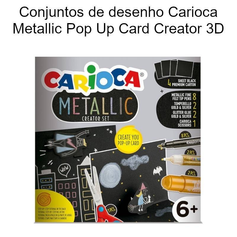 Set de desenho Carioca Metallic Pop Up Card Creator 3D