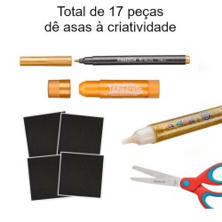 Set de desenho Carioca Metallic Pop Up Card Creator 3D