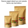 Sacos de papel kraft Stand Up com janela