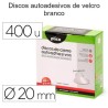 Discos de velcro branco autoadesivos 20mm
