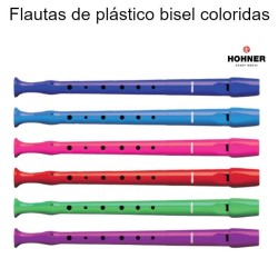Flautas de plástico bisel coloridas