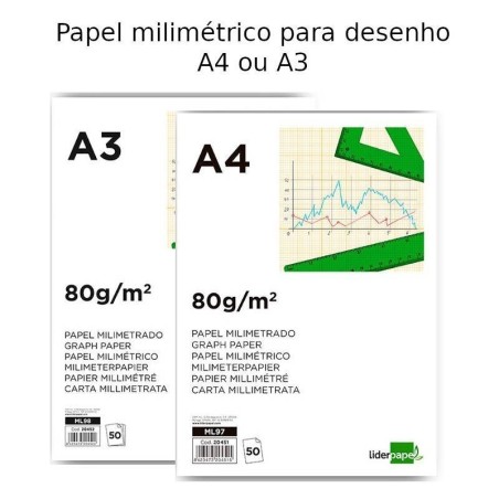 Blocos de papel milimétrico