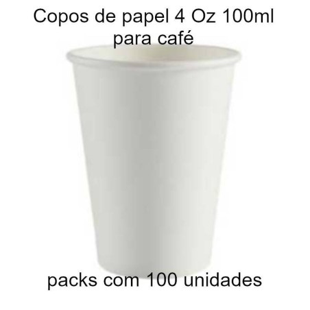Copos para café em papel 100 ml
